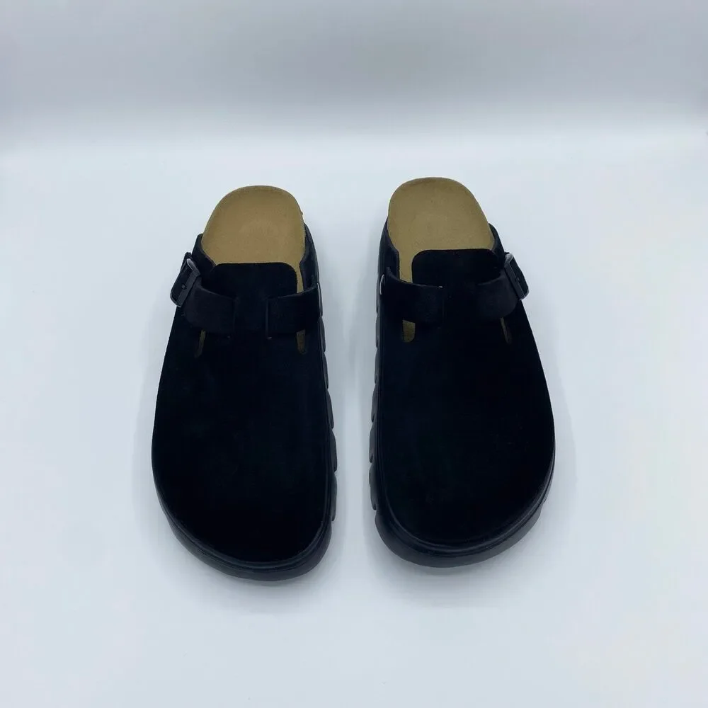Papillio By Birkenstock Black Suede Boston Clog Size 40 / US 9 - 9.5 - Picture 5 of 13